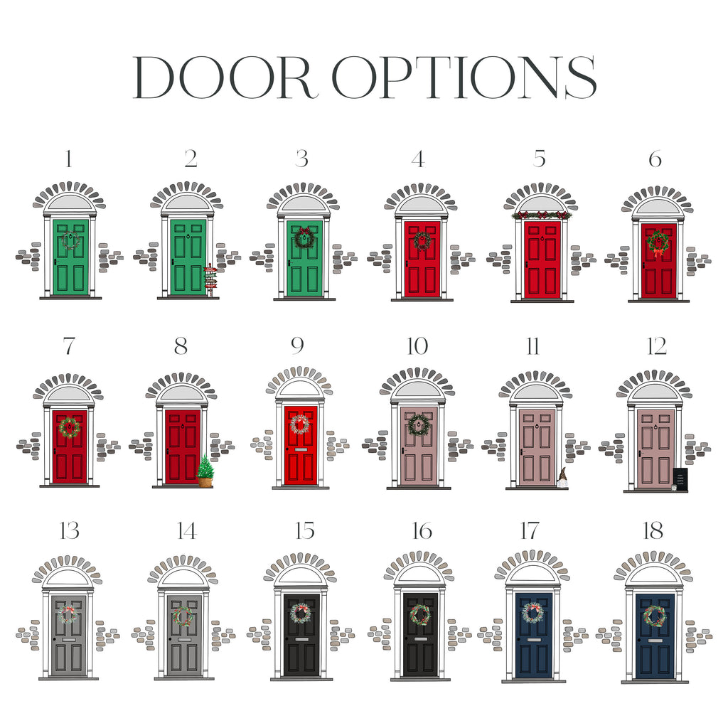 Christmas Door Print