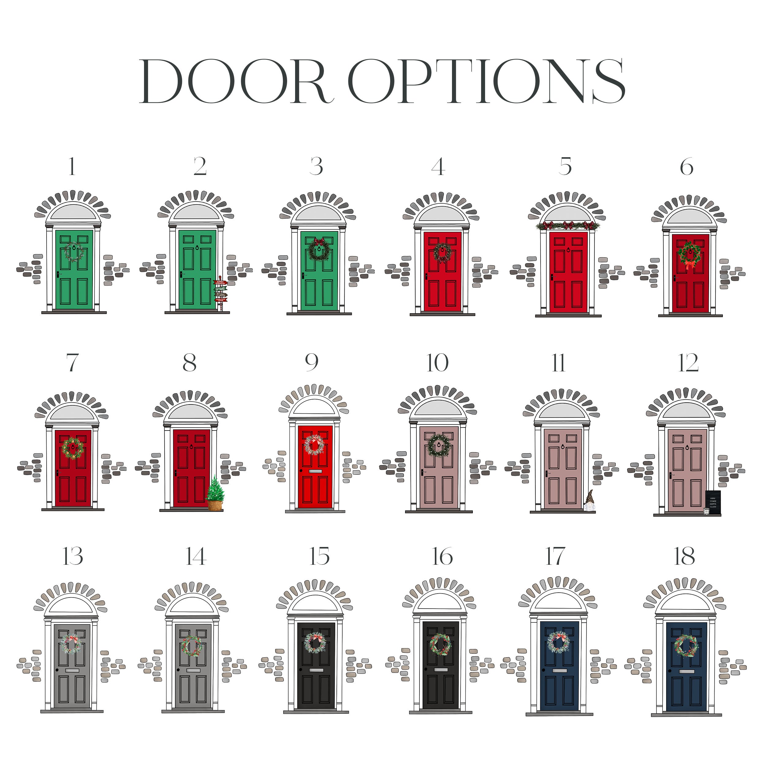 Christmas Door Print