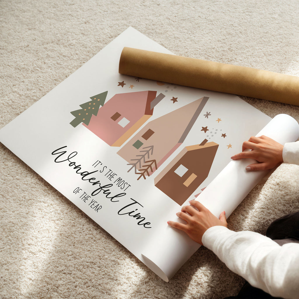 Elegant Christmas print with classic typography. A timeless seasonal design that adds festive charm to any space.