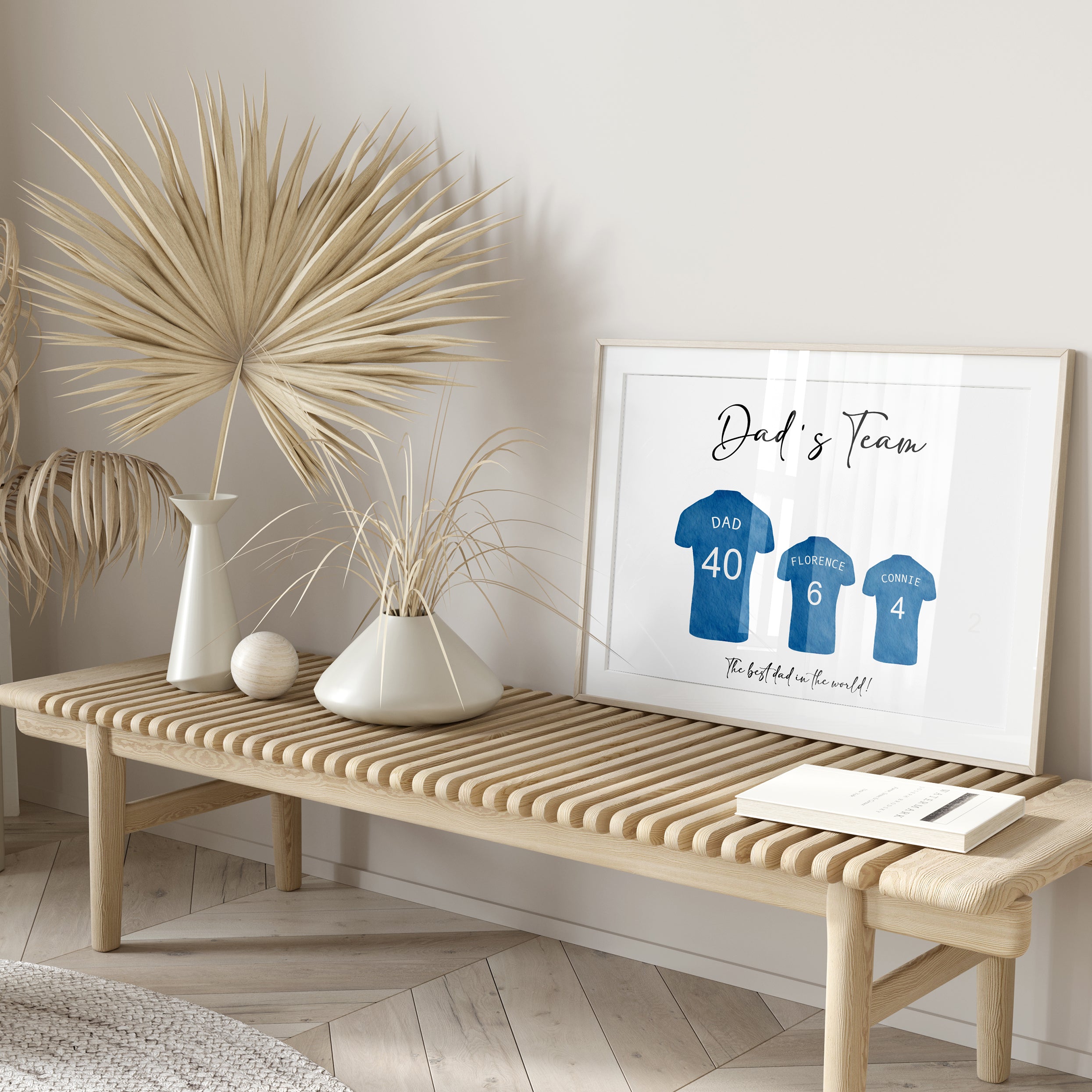 High-quality matte personalised football print designed and printed in Leicestershire